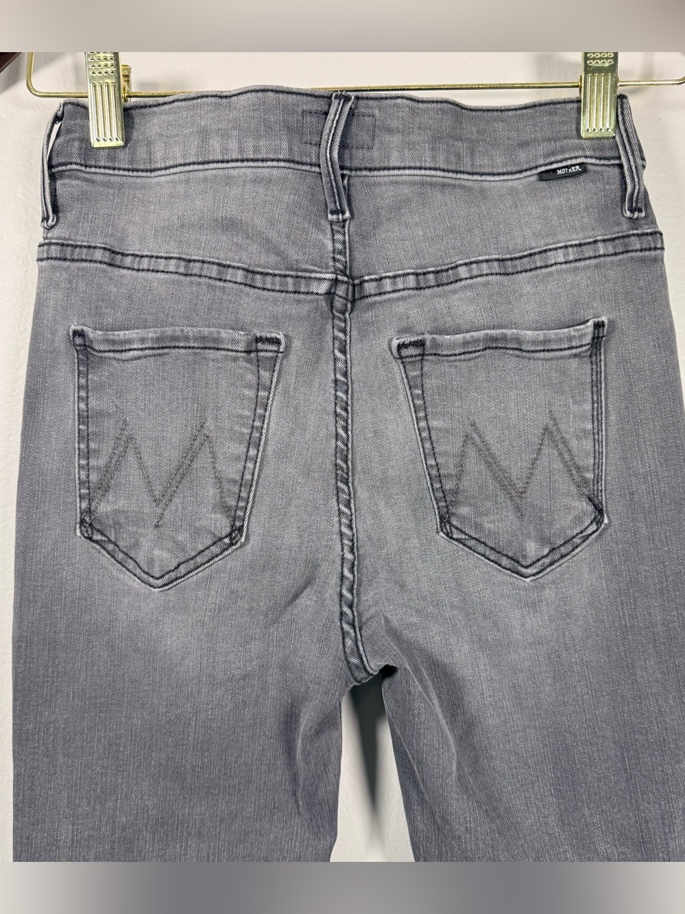 Mother Jeans The Insider Crop Step Fray Grey Dancing In The Moonlight Size 25 - Picture 6 of 15